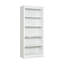 Bibliothèque de 83,4 po de hauteur, étagères de décoration intérieure à 5 niveaux avec tablettes de rangement réglables, rangement pour CD / livres / films