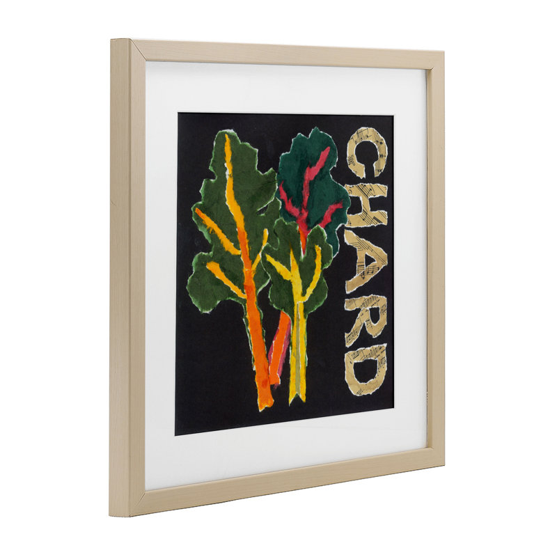 Chard Leafy, H 16 po x l 16 po, Cadre de récolte en pin
