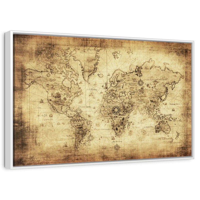 Ancient World Licata, 25" X 17", Floating Frame White