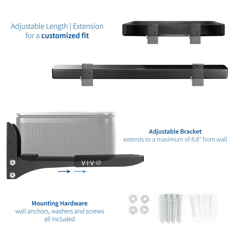 Support mural universel pour haut-parleur Soundbar
