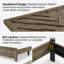 Base de lit plateforme en bois à chevrons avec tête de lit texturée et finition naturelle chaleureuse-125286208