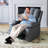 Oversized Manual Recliner Chair - PU Leather Recliner for Adults with 2 Cup Holders-1639094826