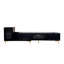 Console de télévision extensible, finition noire - convient aux téléviseurs de 80 à 89 po-1241175005