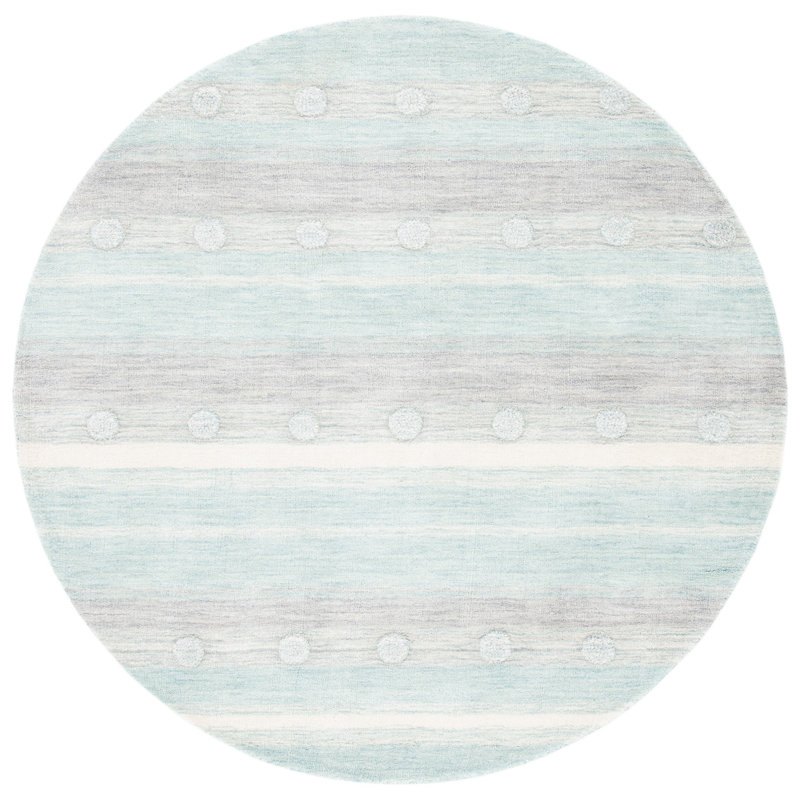 Gosselin children's hand-woven wool rug, Rond 5 pi