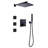 Thermostatic Shower Faucet Set 3-Function Wall Mounted Rain Shower System with Body Jets Recessed Wall Mounted Combo-80065235