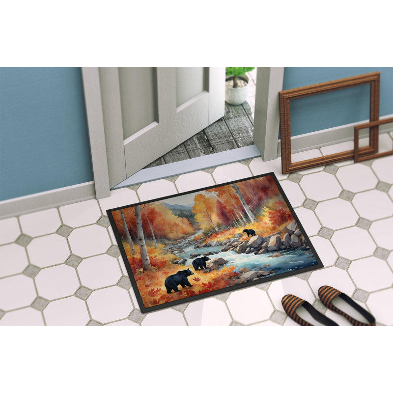 Bears Autumn in the Woods Doormat, 24" W x 36" L