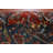 Blue & Orange Wool Oushak Indian Large Rug 12x15