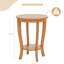 Table de bout 2 pièces 2 pièces Table de bout ronde 18 po avec tablette de rangement noyer-564744189