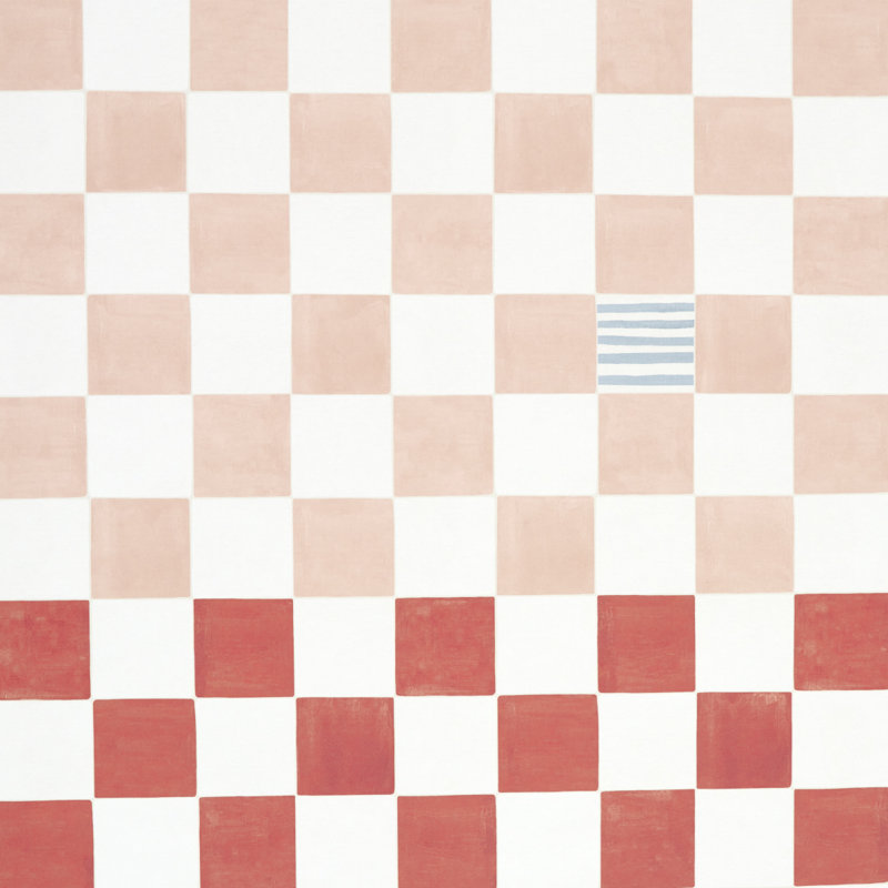 Papier peint Schumacher X Backdrop Gambit, Rose terreux / rouge