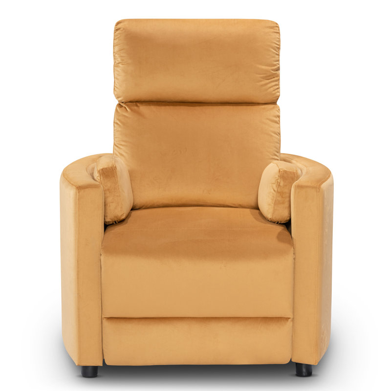 Isabella 88cm Wide Velvet Standard Recliner, Gold