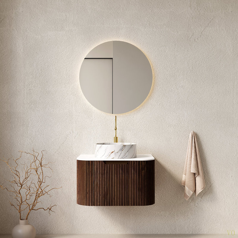 Meuble-lavabo de salle de bain mural 24 po avec lavabo 24 po avec lavabo et lavabo en céramique, 24"
