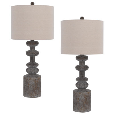 Ensemble de lampes de table grises 31 "Asleigh