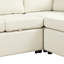 124,8 po convertible en forme de L avec ressorts ensachés et tissu chenille, lit modulaire en forme de L beige