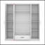 Armoire à miroir 4 portes avec tablettes-1187695189