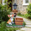 Statue de jardinière chien Chihuahua assis