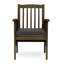Chaises à assise coussinée en bois gris foncé 2 pièces, pour l'extérieur et la terrasse, avec 2 coussins - utilisation chic