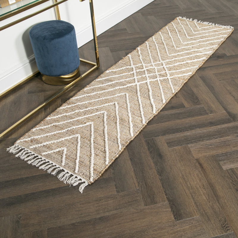 Minoru Striped Hand Woven Area Rug, Runner 60 x 230cm