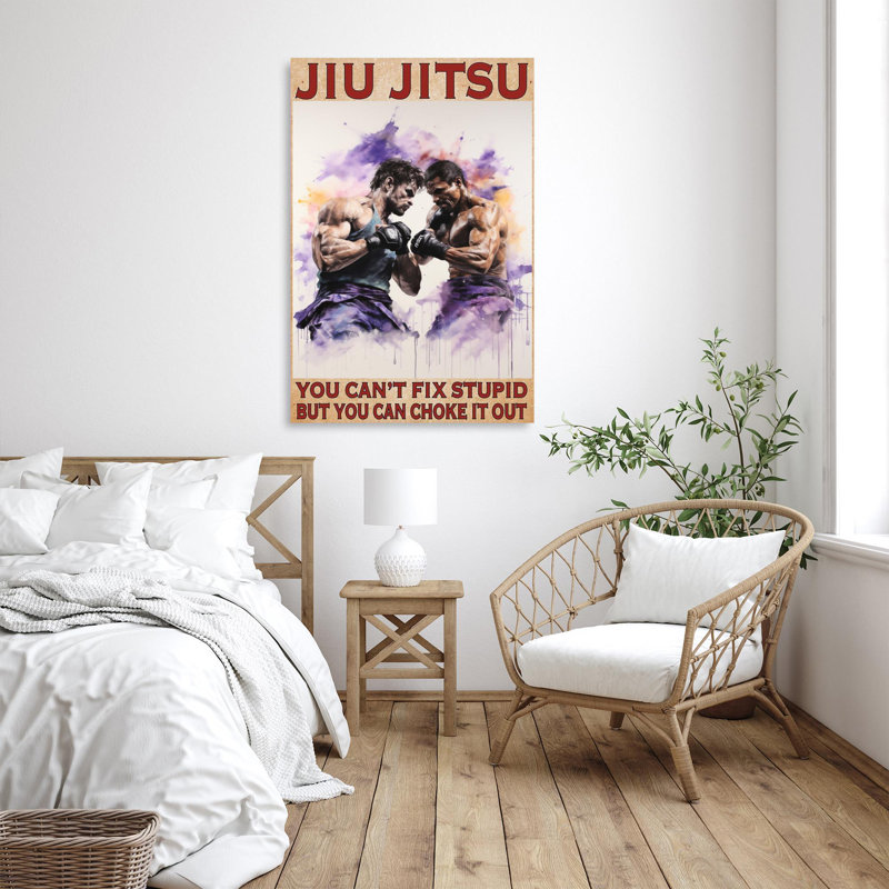 Jiu Jitsu - 1 Piece Rectangle Graphic Art Print On Wrapped Canvas, H 36 po x l 24 po x P 1,25 po