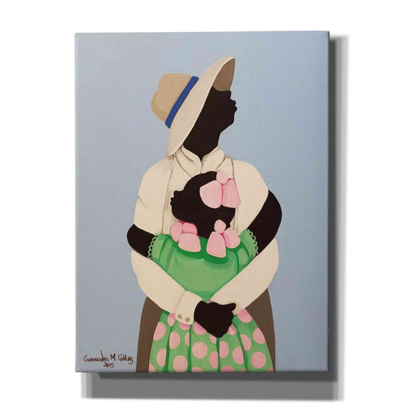 «Daddy» par Cassandra Gillens, toile, art mural, H 16 po x l 12 po x P 0,75 po