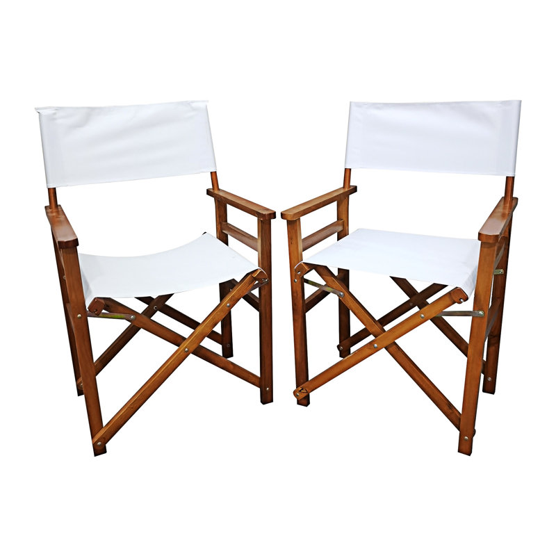 Ensemble de 2 chaises pliantes en bois