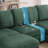 109 Inch Wide Corduroy Modular Sectional Sofa with Ottomans and Cup Holders-203388283
