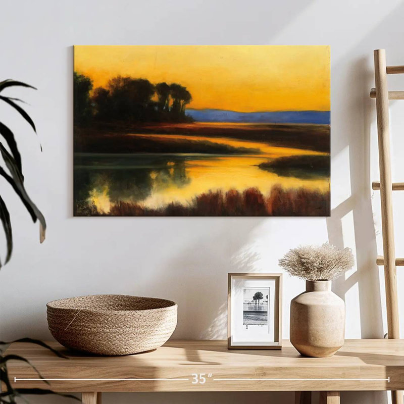 Alvord, crépuscule jaune, H 16 po x l 24 po