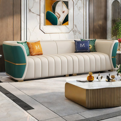 Modern light luxury straight - row sofa