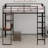 Metal Loft Bed With Shelves And Desk-1790233806