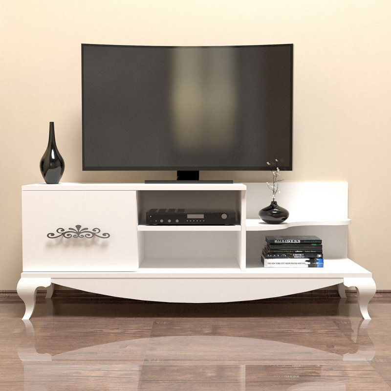 Luna TV Stand for TVs up to 55", White