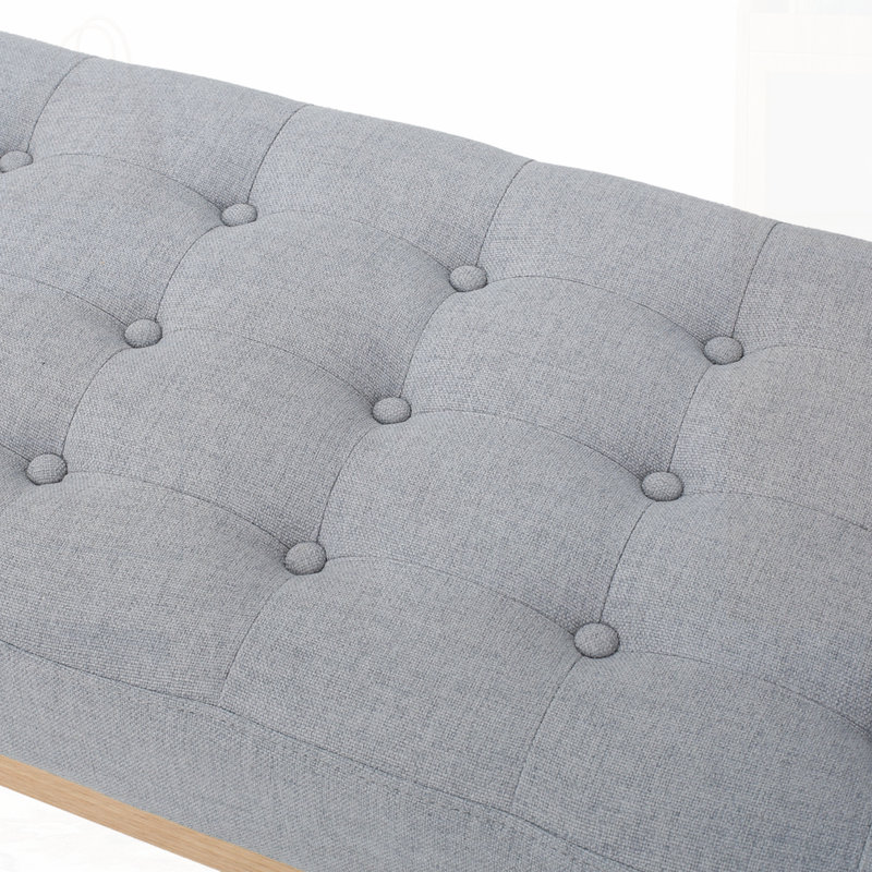 Banc rembourré, Gris clair