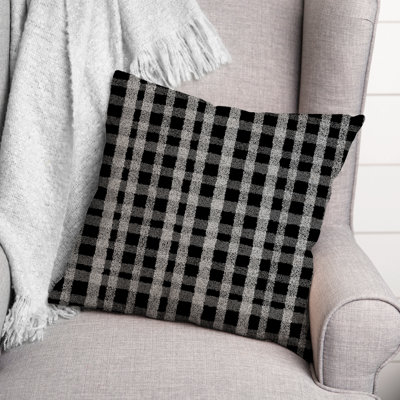 Plaid Outdoor Reversible Throw Pillow