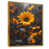 Toile avec cadre flottant or