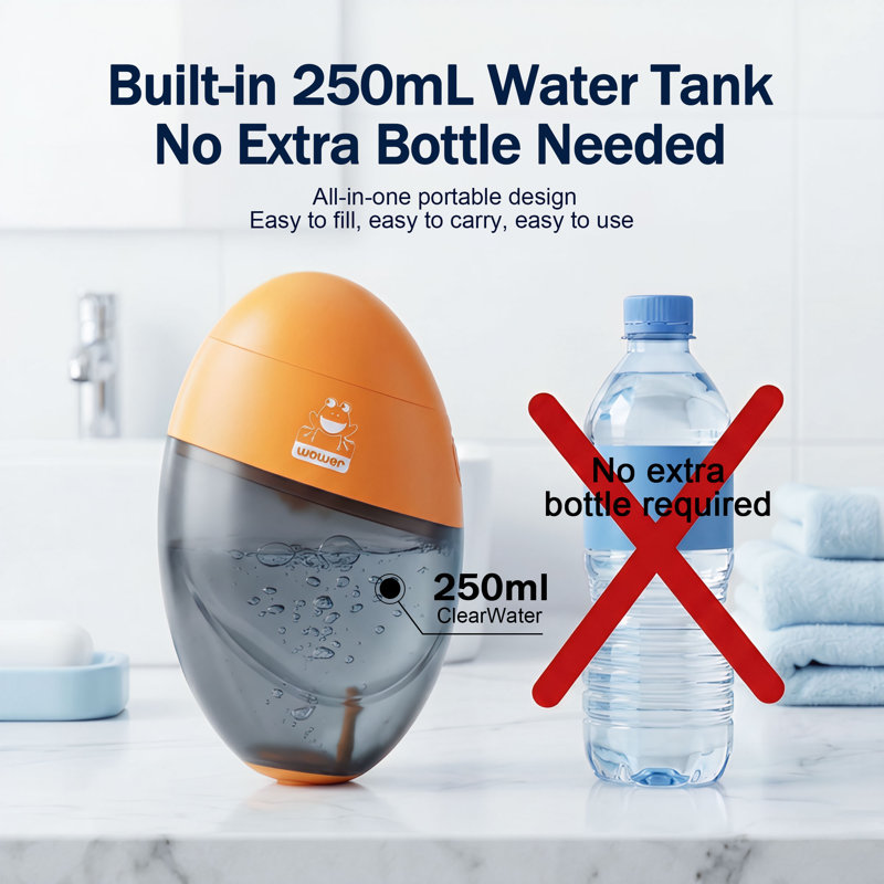 2 Adjustable Modes Portable Bidet for Travel 250ml(8.5oz),Rechargeable Handheld Bidet Sprayer Mini Personal Hygiene Cleaning Bottle IPX6 Waterproof Toilet Sprayer BPA-Free | Peri Bottle for Postpartum Care