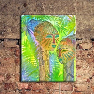 « africain forest Grands » par jennifer baird, reproduction d’art sur toile tendue