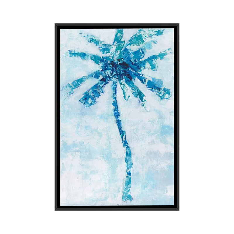 «Cool Palm I», reproduction sur toile, H 26 po x l 18 po x P 1,5 po, Toile avec cadre noir, Pas de tapis