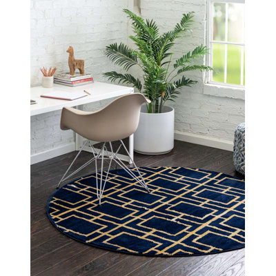 Tapis bleu marine Corando