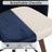 Allis Mid-Century Modern Chenille Fabric Counter Stool, Upholstered Swivel Barstool With Wood Legs, Counter Height Stool with Wingback, Footrest, For Kitchen Island Bar Counter, Navy, Single-1855512862-1855512861
