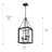 Averee 3 - Light Steel Dimmable Lantern Tiered Chandelier - Matte Black - Clear Glass-1349378175