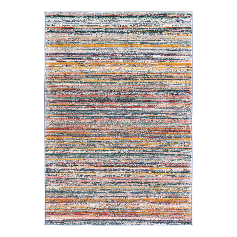 Hulsey Striped Indoor Rug, Rectangle 5'3" x 8'