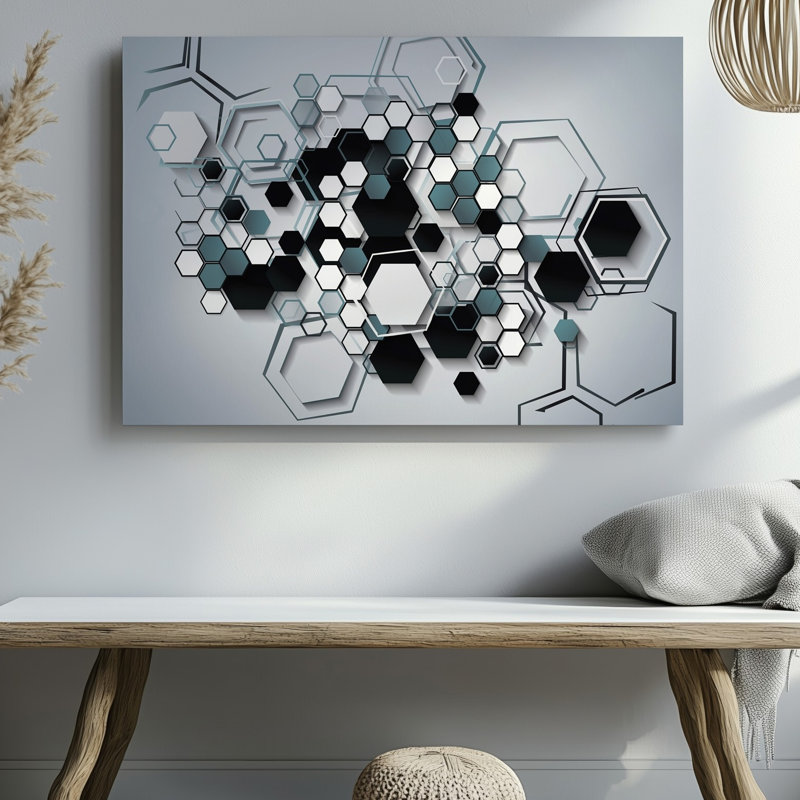 Reproduction d'art sur toile, dessin abstrait saisissant, H 9 po x l 12 po