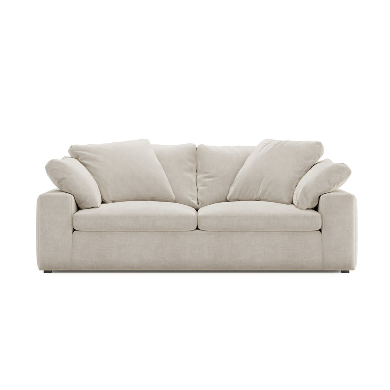 Upholstered 86'' Sofa, 84", Penelope Golden, Black