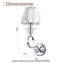 Applique murale antique 7 "avec abat-jour en verre et structure en métal, élégante applique murale moderne pour la décoration intérieure-1352986168