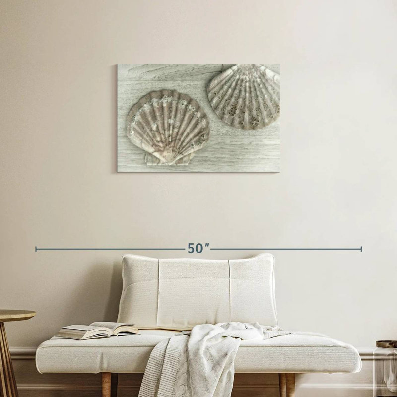 Deux très grandes coquilles de pétoncles Aletra, H 20 po x l 30 po