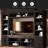 Farmhouse 4-Piece Entertainment Wall Unit Set With Bookshelf For Tvs Up To 70", Walnut TV Stand With Adjustable Shelves, Mid-Century Large Media Console With Wine Rack For Living Room-1756710255