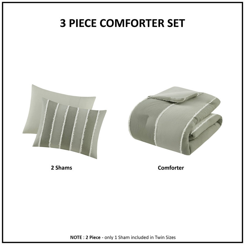 Sage Green Cotton Down Alternative Full Comforter Set