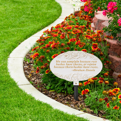 Plaque de jardin en aluminium avec texte et chiffres