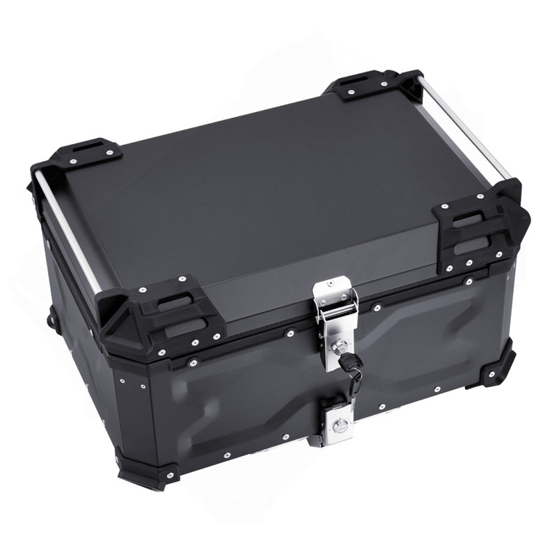Boîte de bout de moto 65L avec doublure en cuir