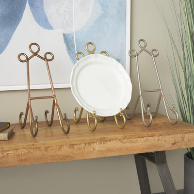 Mea Metal Scroll Display Multi Colored Easel Set