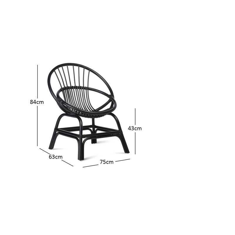 Cave Spring Armchair, Black