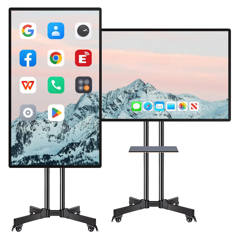 JYXCN 49" 4K UHD Interactive Whiteboard, Touch Screen Digital Electronic Calendar All-In-One Smartboard Multi-Touch Display for Classroom Learning(Include Wall Mount)